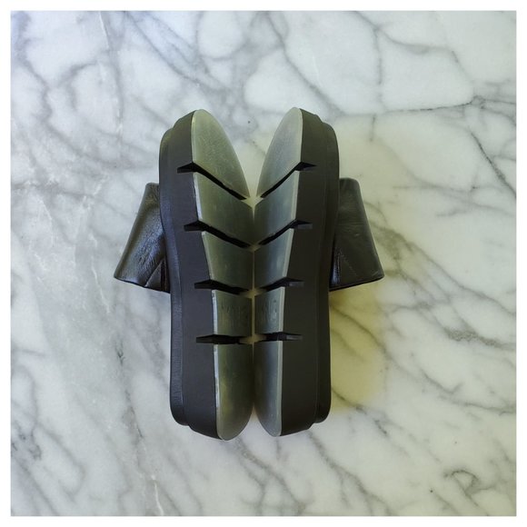 Mango Pala Black Leather Slide Sandals Size 36 - Picture 3 of 12